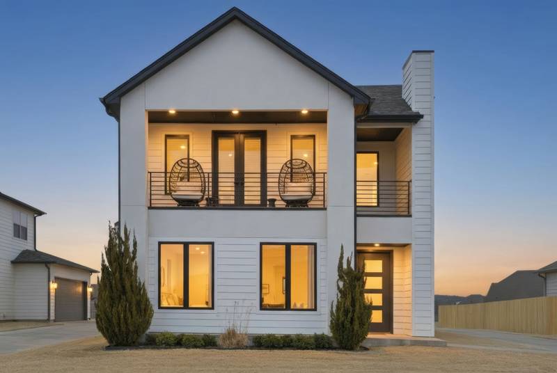 Twilight exterior as it appears on Zillow, at full resolution